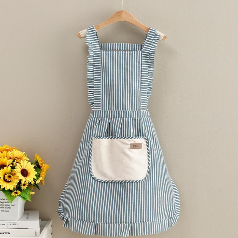 생활방수 앞치마 카페 어린이집 스트라이프