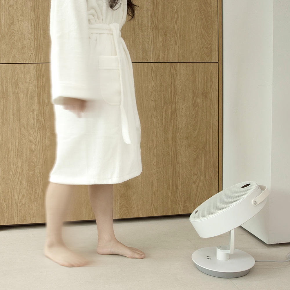 보아르 모노라운드 AI 자동온도조절 회전 미니 전기 온풍기 세라믹PTC 탁상용 소형 원룸