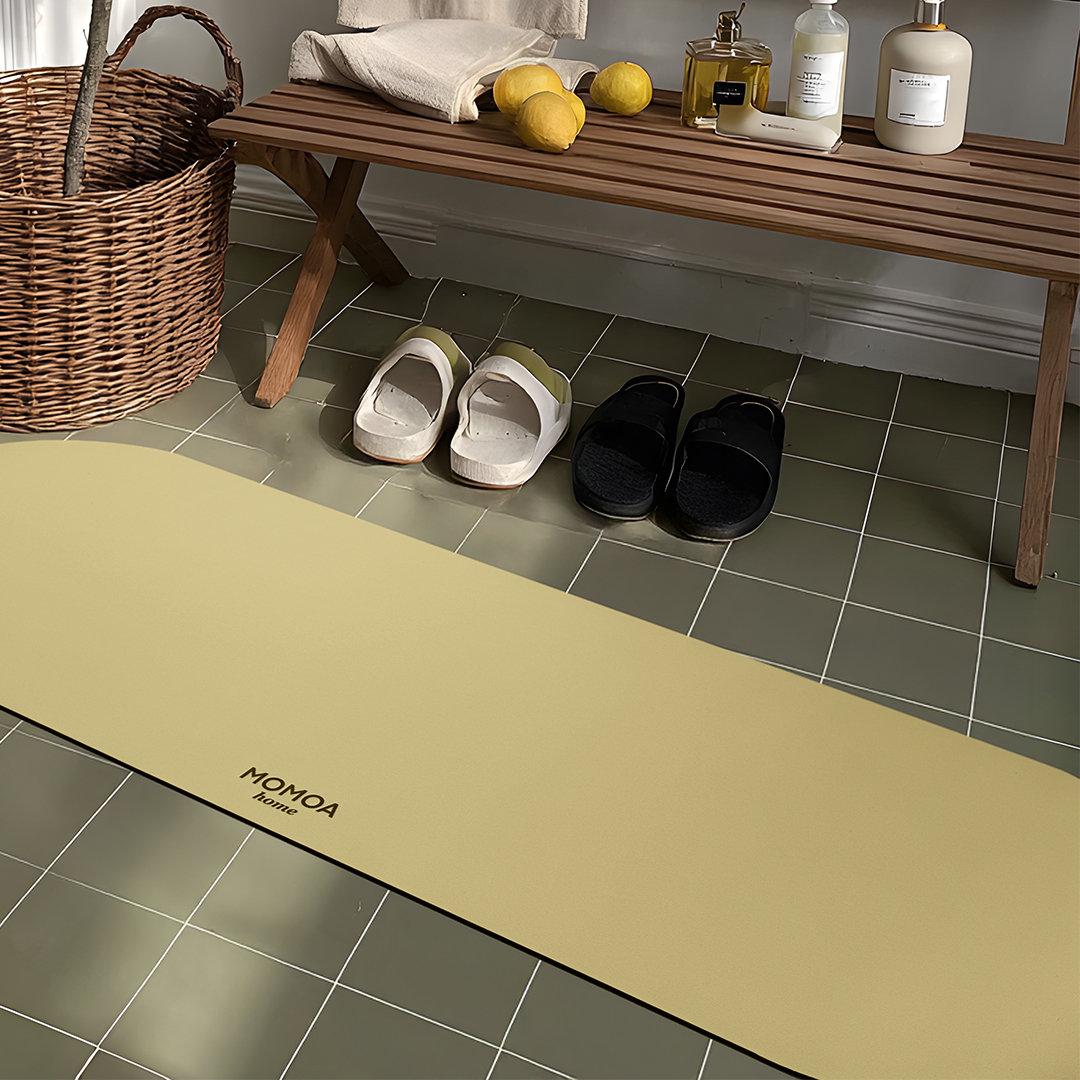 주방 규조토 발매트 빨아쓰는 욕실 현관 베란다 발매트 드롭바닐라, 40x120cm - 상품 이미지