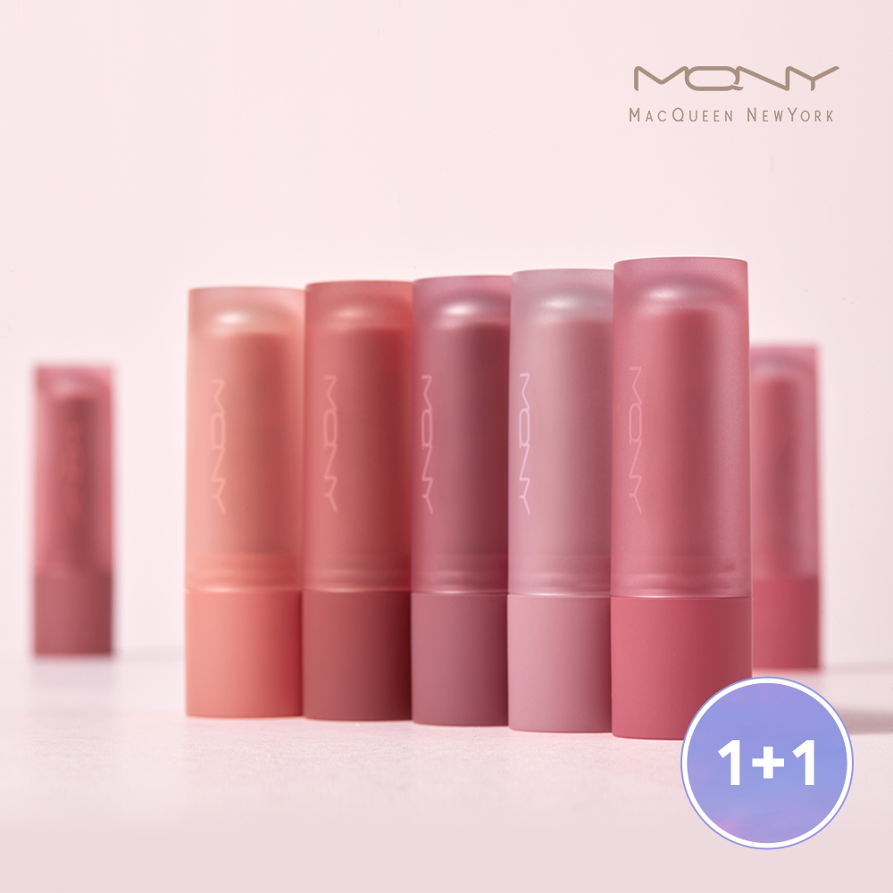[1+1] 맥퀸뉴욕 파우더 매트 립스틱 3.5g 5종 /립타투 겨울쿨톤 립라이너 LIP 립앤치크 누드립 오버립 - 상품 이미지