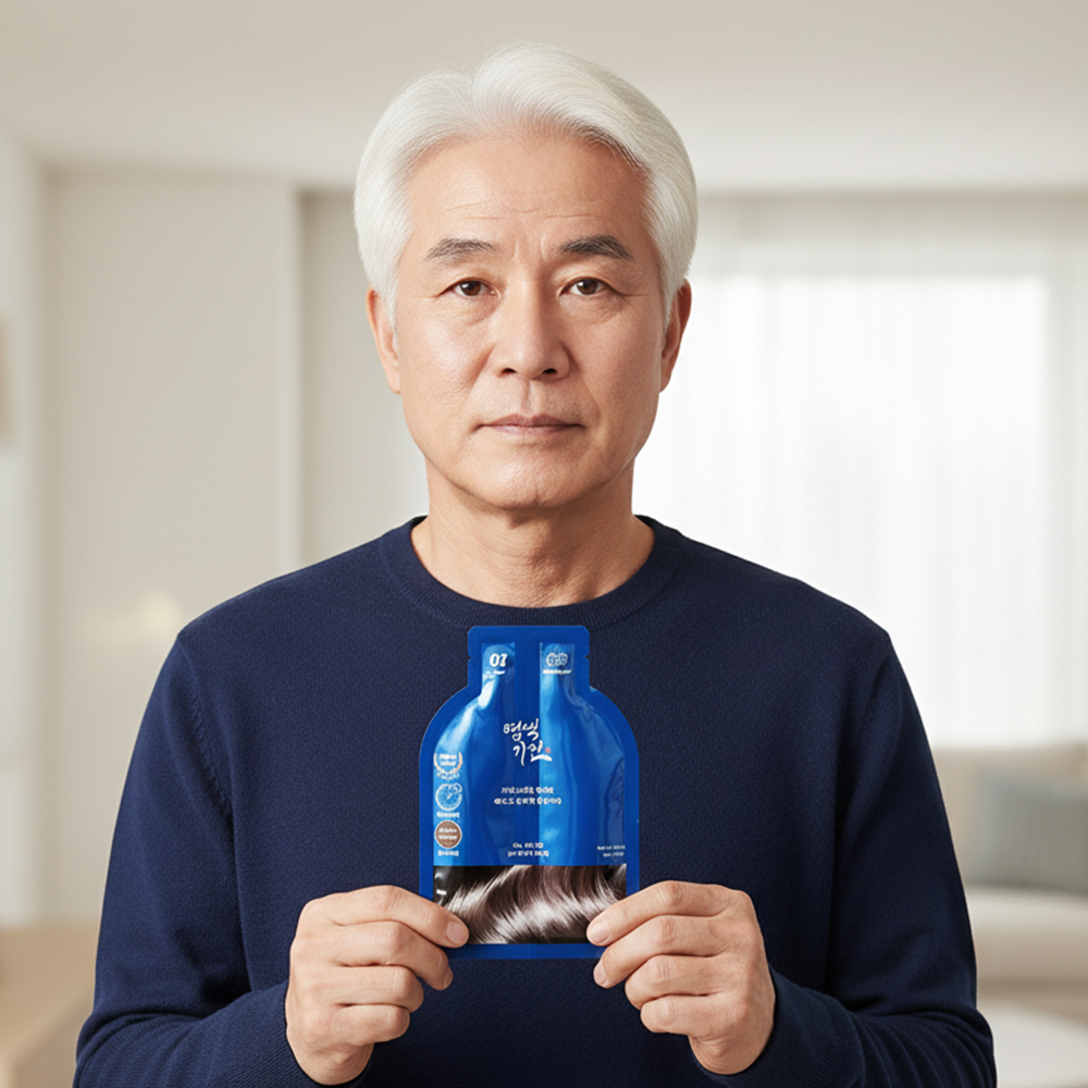 염색가인 샴푸형 3분 새치 셀프 저자극 간편 일회용 염색약 30g, 블랙브라운, 30개 - 상세 이미지 4