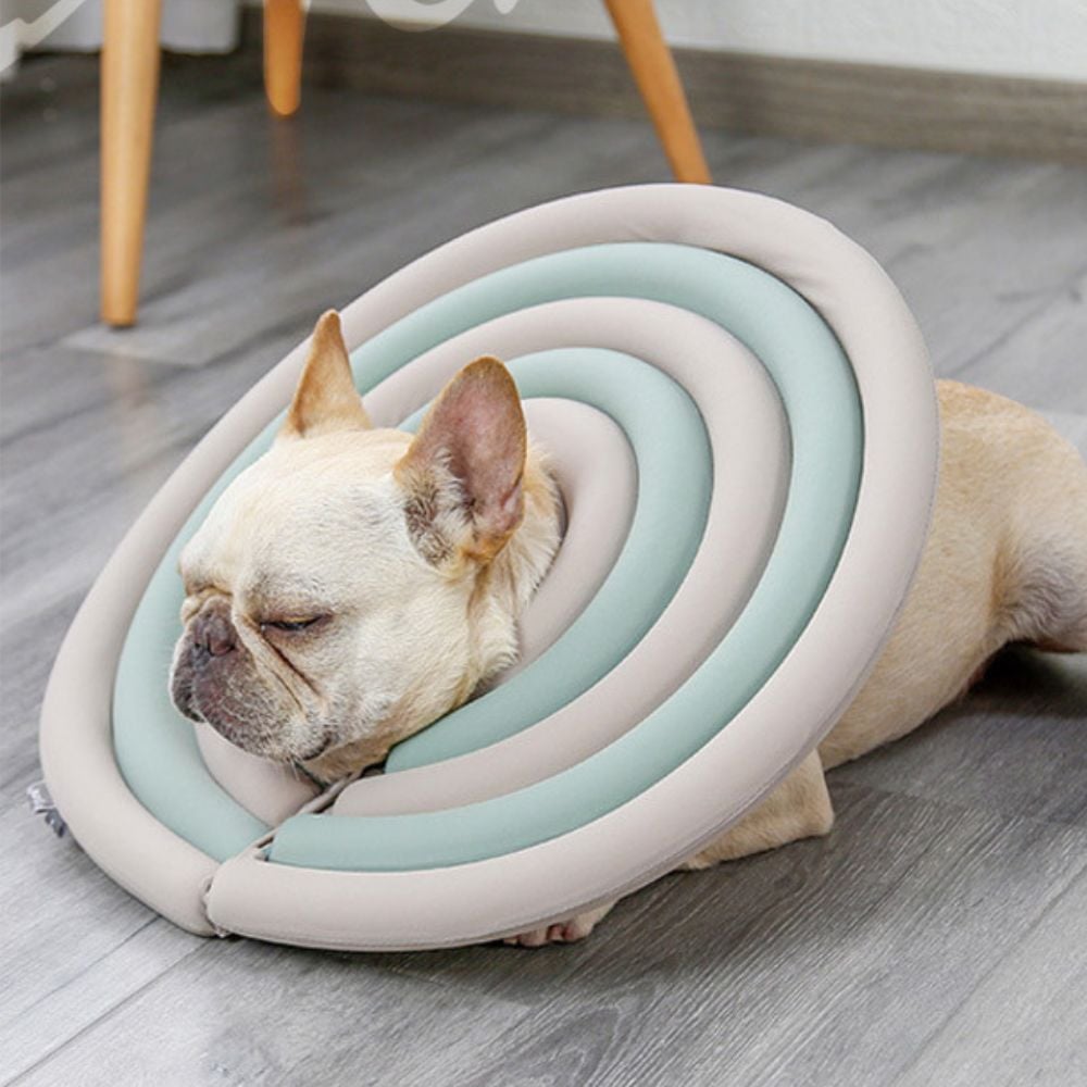 강아지방수폼마시멜로넥카라 강아지 고양이 방수 쿠션 핑크콤보 - 상품 이미지