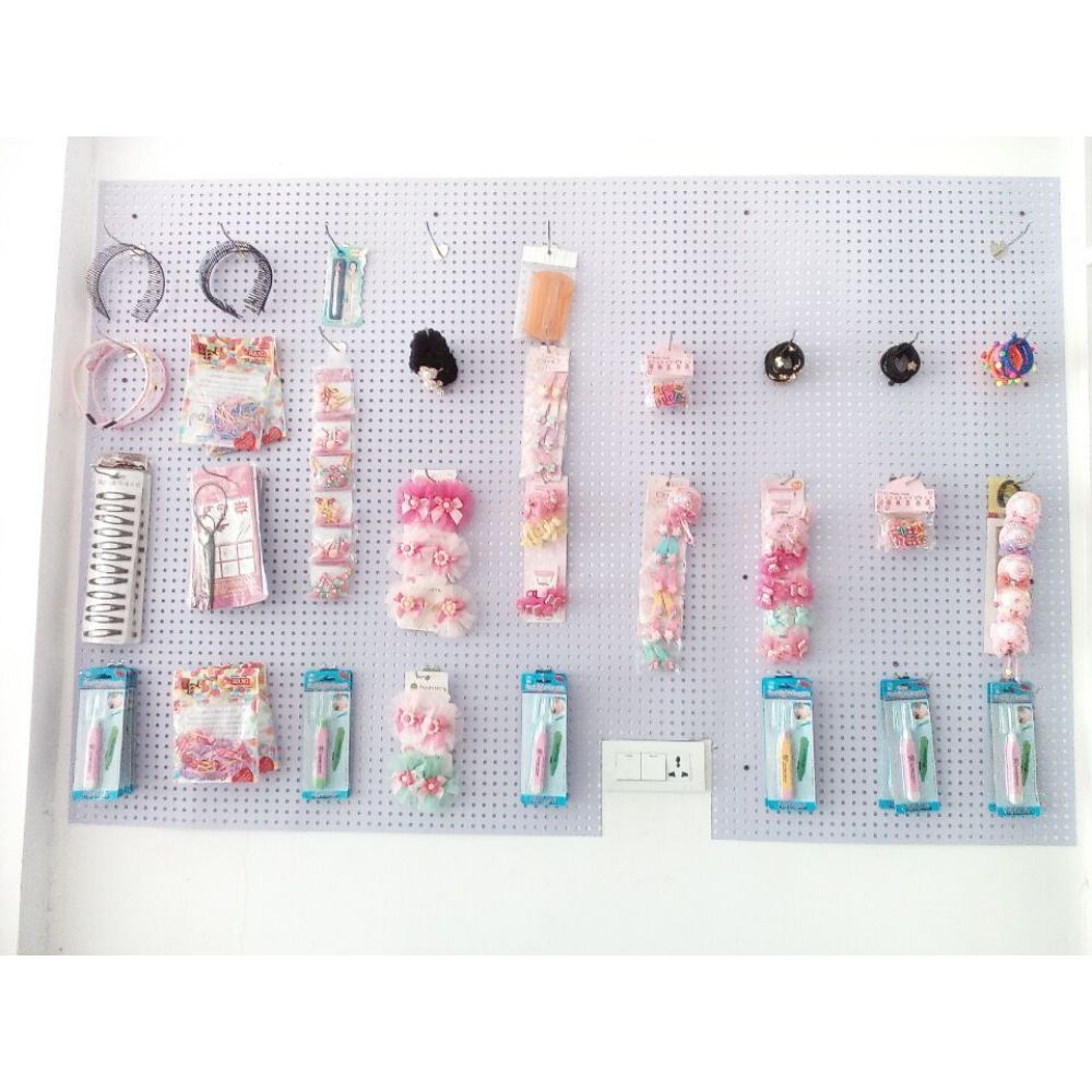 스탠드 타공판 벽걸이 선반 소품걸이 철제 타공보드 1m x 1.5m (0.5mm 흰색 - 상품 이미지