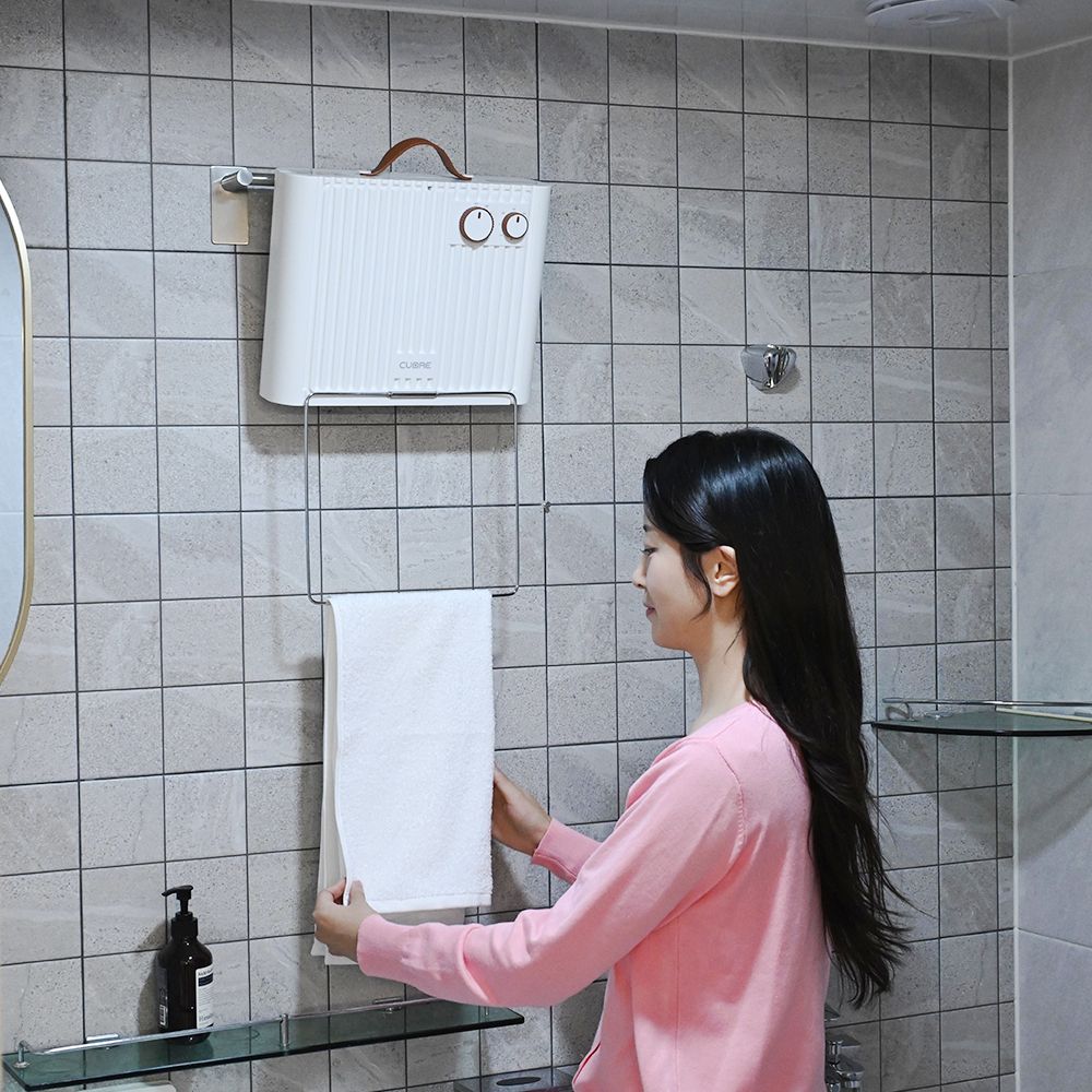 쿠오레 욕실 온풍기 가정용 벽걸이 전기 화장실 무타공 난방기 PTC 히터 CH-B20W
