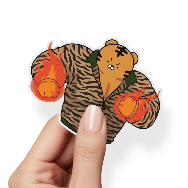 트웰브 x 마동곰 마동범 빅 리무버블 스티커 노트북 캐리어 아이패드 꾸미기 - 상세 이미지 2