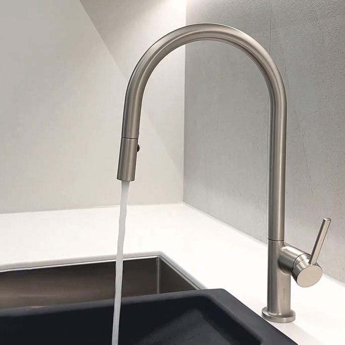 라우체 아르띠 U형 무광 니켈 주방 싱크수전 TM0028UN