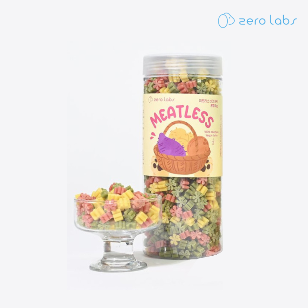제로랩스 미트리스비건져키 혼합1kg, 국내산 강아지 저알러지 휴먼그레이드 식물성 대용량간식 기능성 케어 강아지 화식 간식 - 상세 이미지 2