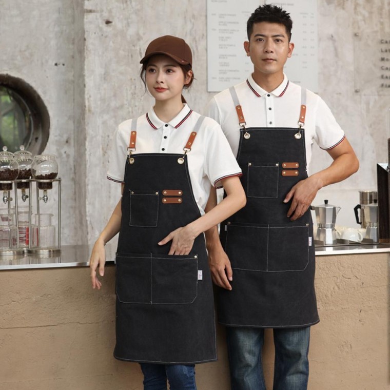 카페 바리스타 앞치마 데님앞치마 방수 캔버스
