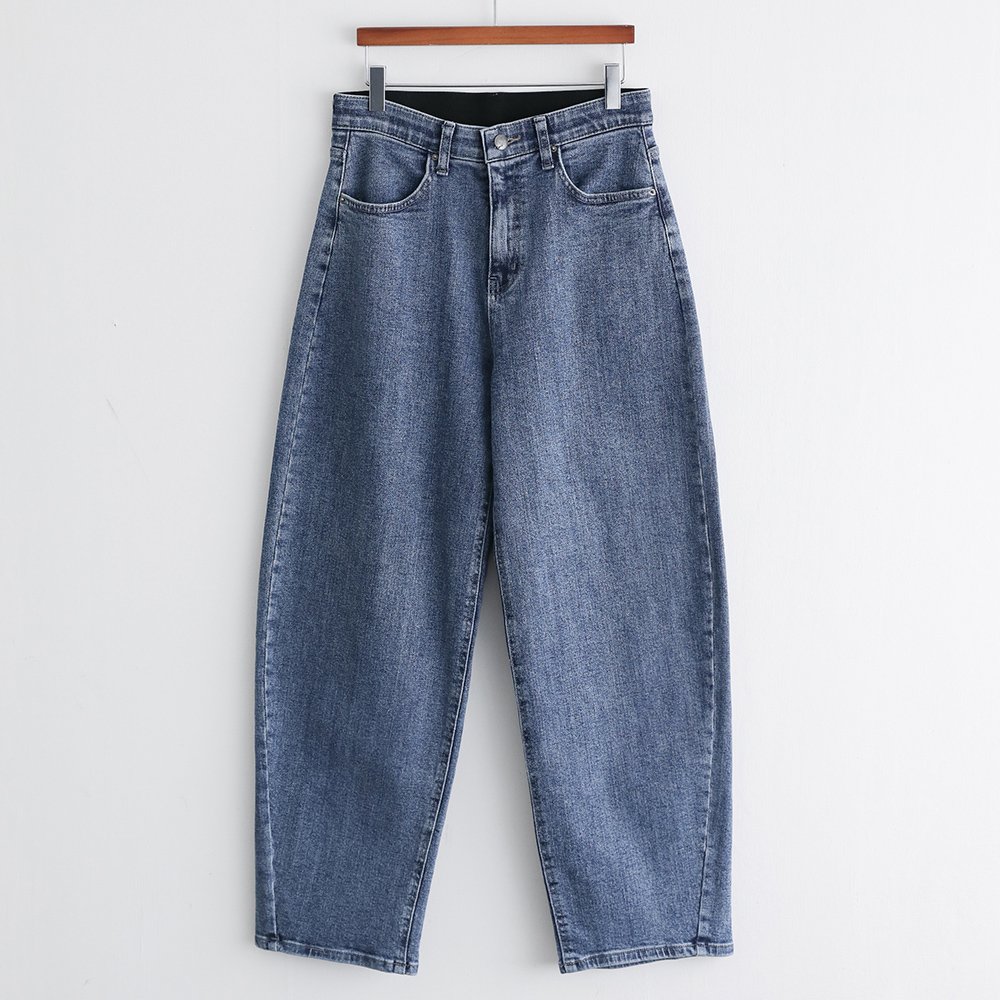 에디턴 히든밴딩 커브 세미 와이드 배기핏 데님 팬츠 - 상세 이미지 5