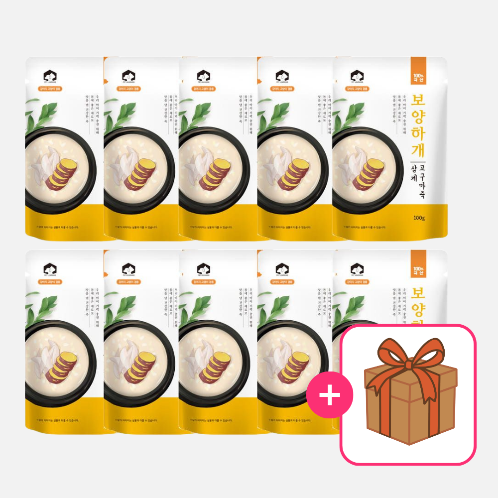 보양하개 강아지 삼계탕 삼계죽 닭고기+고구마, 100g, 10개 - 메인 이미지