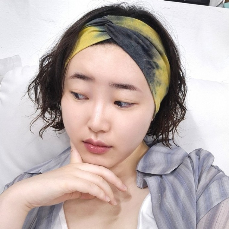 타이다이 와이드 헤어밴드 힙한 패션 요가 헬스 운동 러닝밴드 - 상품 이미지