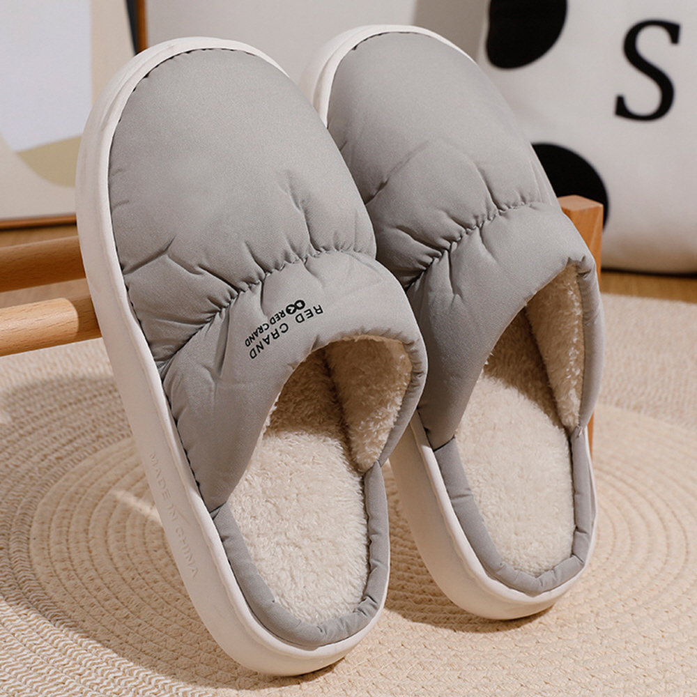 포근 패딩 털실내화 겨울 방한 쿠션 푹신한 거실화 사무실 거실 실내 슬리퍼