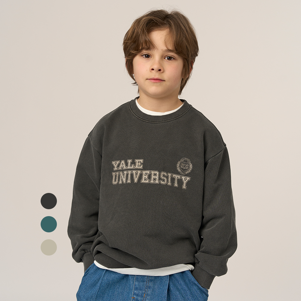 예일키즈 빅로고 워싱 맨투맨 A5S009 - 상품 이미지