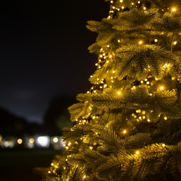 야외줄조명 크리스마스 전등 트리조명 300구 30M 녹색선 웜색 - 상세 이미지 5