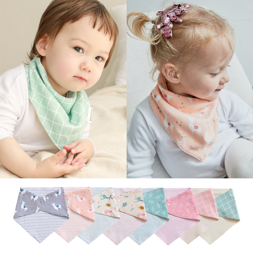 5+1 스카프빕 아기 유아 면 턱받이 침받이 목수건 삼각 양면 가을 겨울