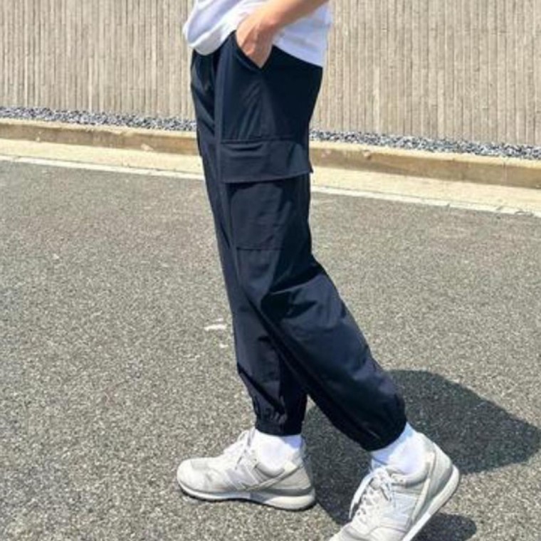 남녀공용 냉장고 여름 바지 밴딩 스판 카고 조거 팬츠 - 상품 이미지