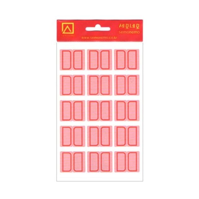 (세모네모) 1000 일반견출지 10-103-1R 7매 적색/29x23 (1개) - 상품 이미지