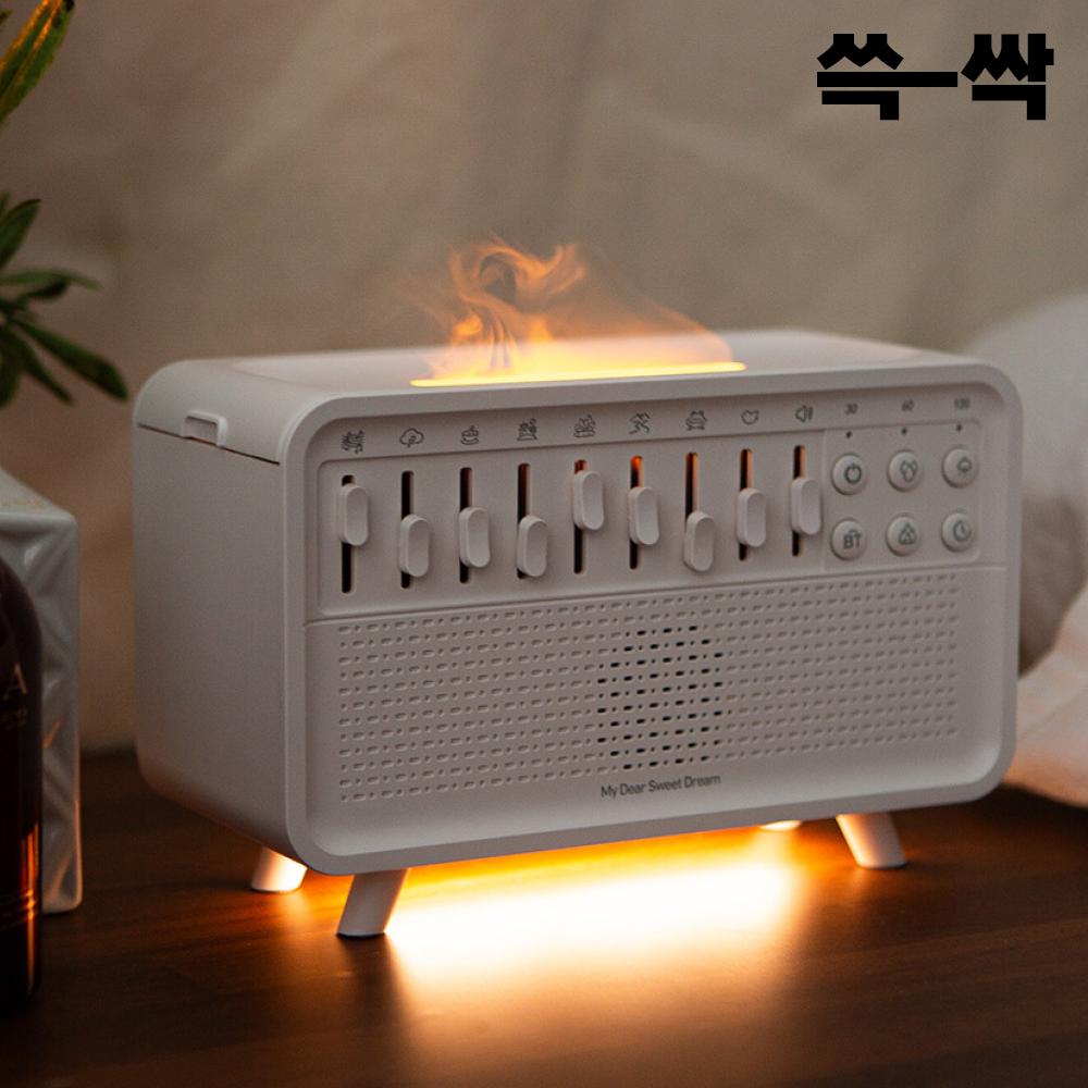 미니가습기 백색소음기 무드등 불멍 블루투스 스피커 초음파가습기 - 상세 이미지 2