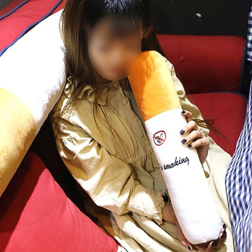 담배 금연 바디 필로우 쿠션 쓸데없는 웃긴 선물 - 상품 이미지