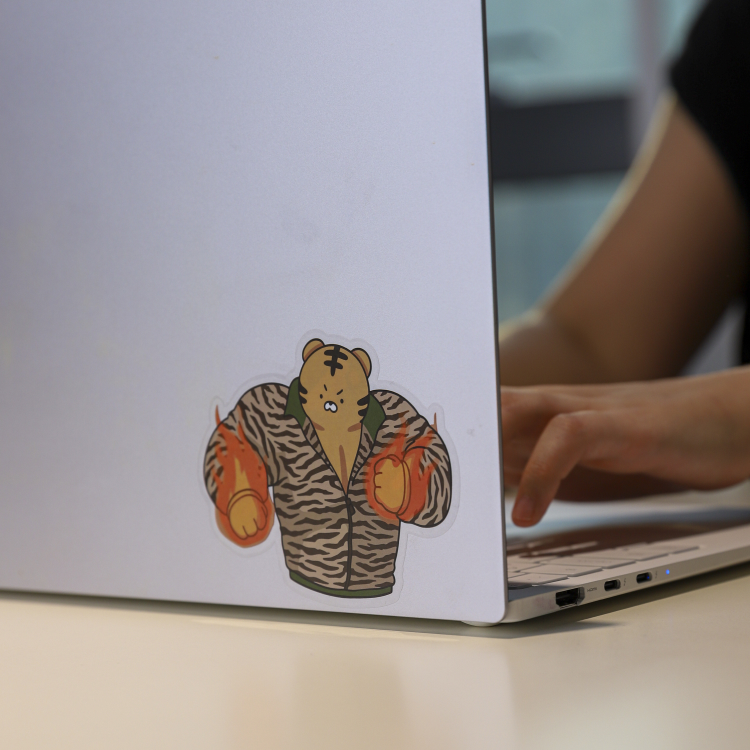 트웰브 x 마동곰 마동범 빅 리무버블 스티커 노트북 캐리어 아이패드 꾸미기 - 상세 이미지 5