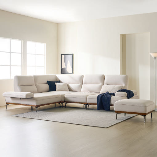 누아 듀얼 스윙 코너형 소파 (스툴 포함)