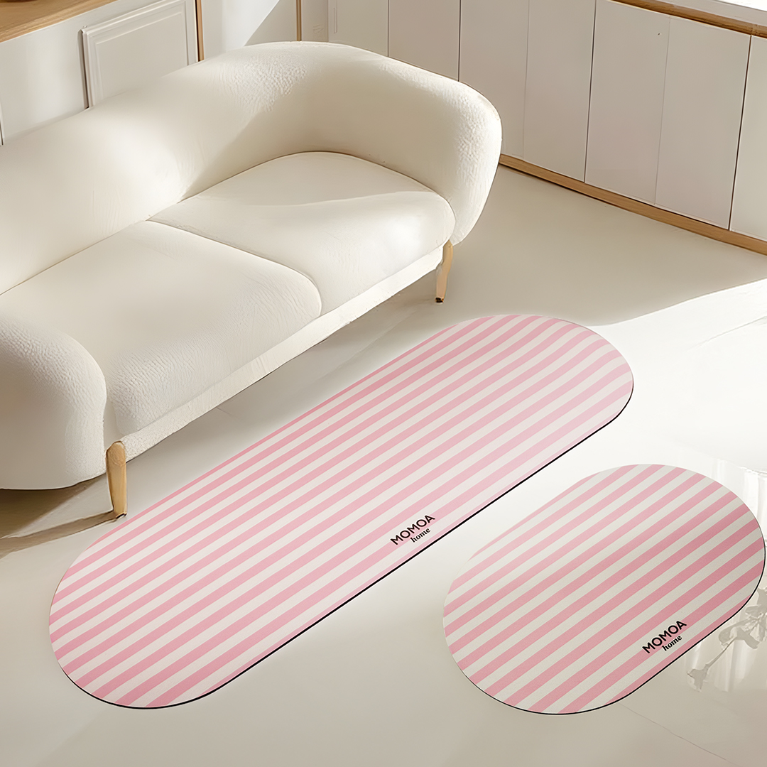 주방 규조토 발매트 빨아쓰는 욕실 현관 베란다 발매트 무드라인블랙, 40x120cm 이미지 2