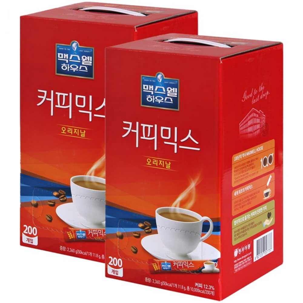 동서 맥스웰 커피믹스 오리지날 11.8g X 400개입 대용량 믹스커피 - 상품 이미지
