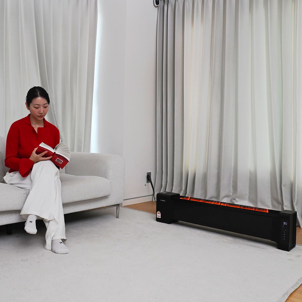 쿠오레 불멍 전기 가습 히터 가정용 거실 사무실 온풍기 벽난로 인테리어 CH-LH20B