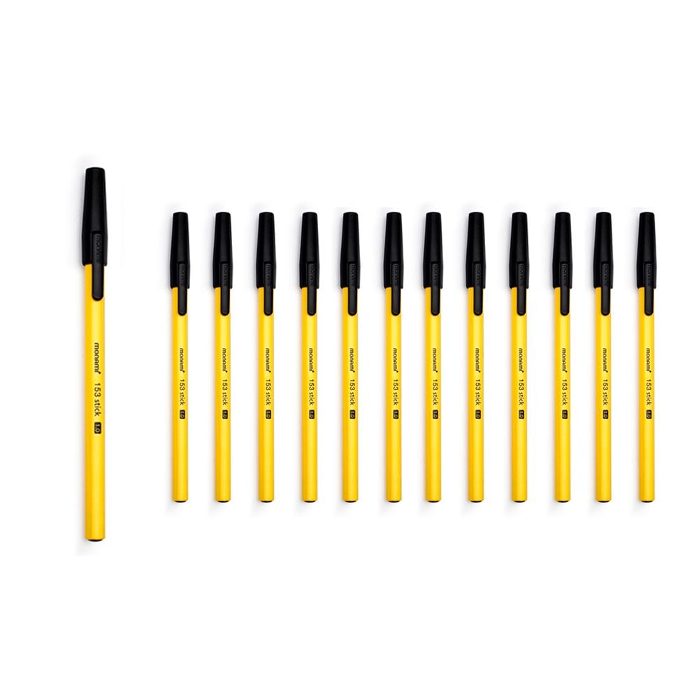 모나미 153 스틱볼펜 12p세트 1.0mm 사무용볼펜 - 상품 이미지