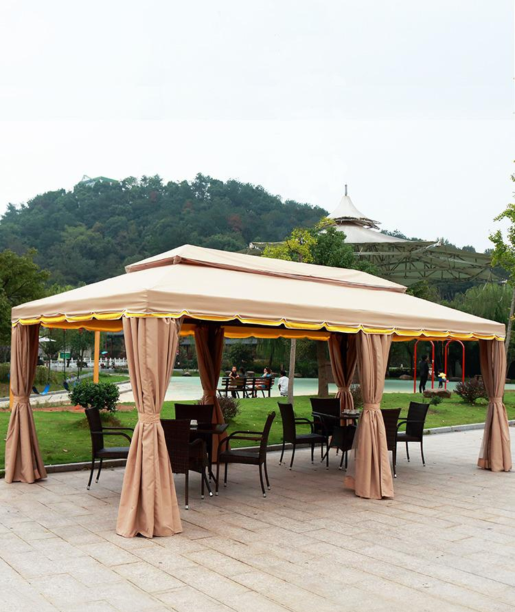 대형 야외 방수 캐노피 텐트 정원 행사용 천막 우산형 그늘막 디럭스 디럭스 단면 4x4m 10cm - 상품 이미지