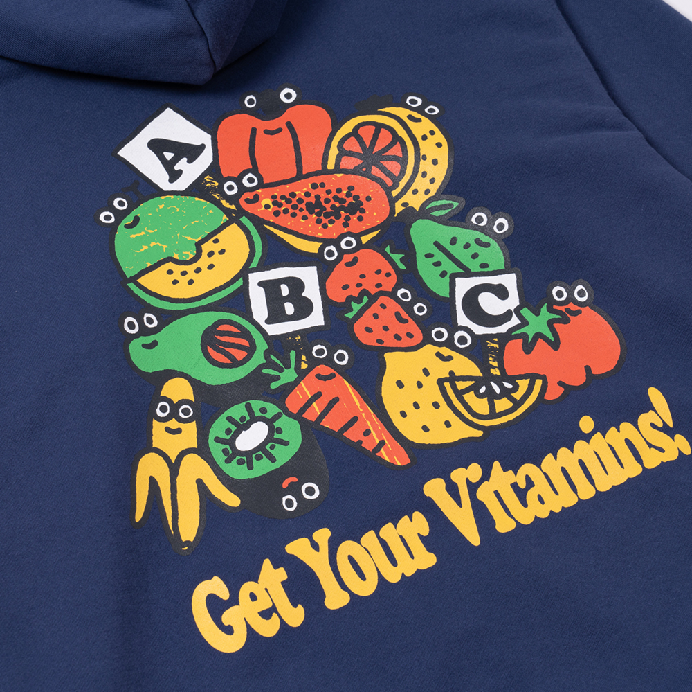 [빅웨이브] 비타민 후드티 (퍼플 네이비) 이미지 3