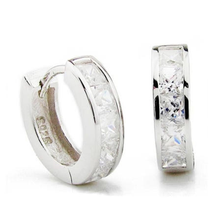 그코 꽃보다 남자 사각 지르코니아 남녀 S925 실버 은침 똑 파친코이민호