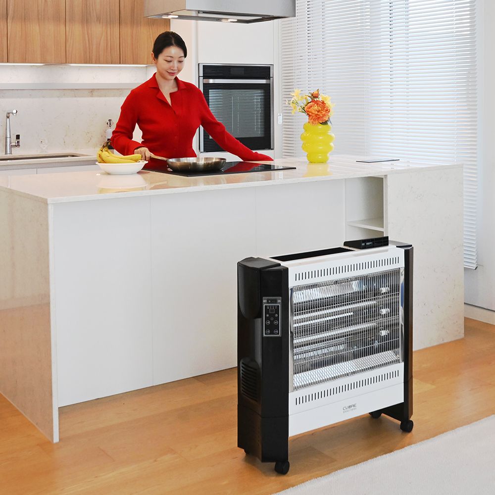 쿠오레 카본히터 전기난로 전기히터 원적외선 온풍팬 3D입체난방 3단온도조절 CH-33F
