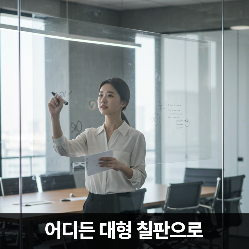 스틱온 특허받은 화이트보드 시트지 투명 대형 특대형 초대형 1270x3000mm - 상세 이미지 3
