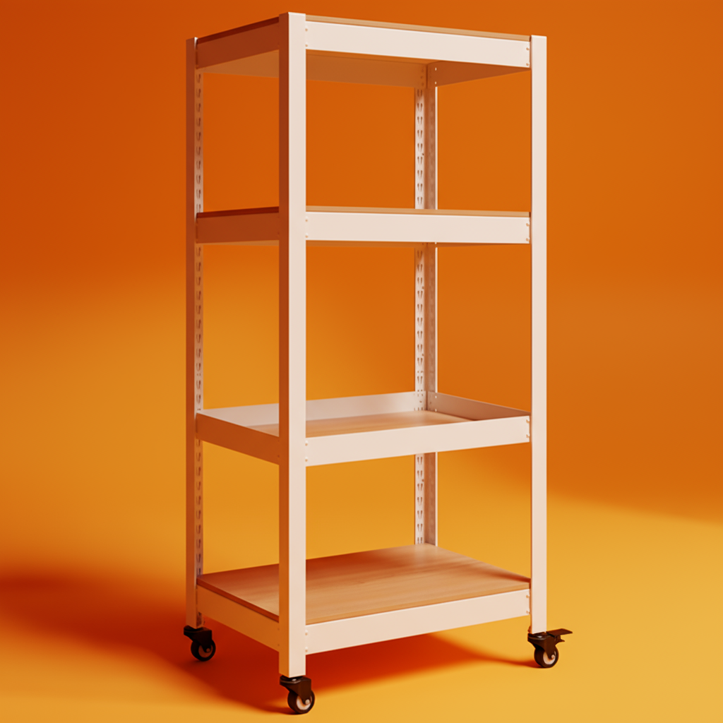 바퀴선반 바퀴달린 선반 이동식 트롤리 4단 수납장 틈새 북카트 300300750