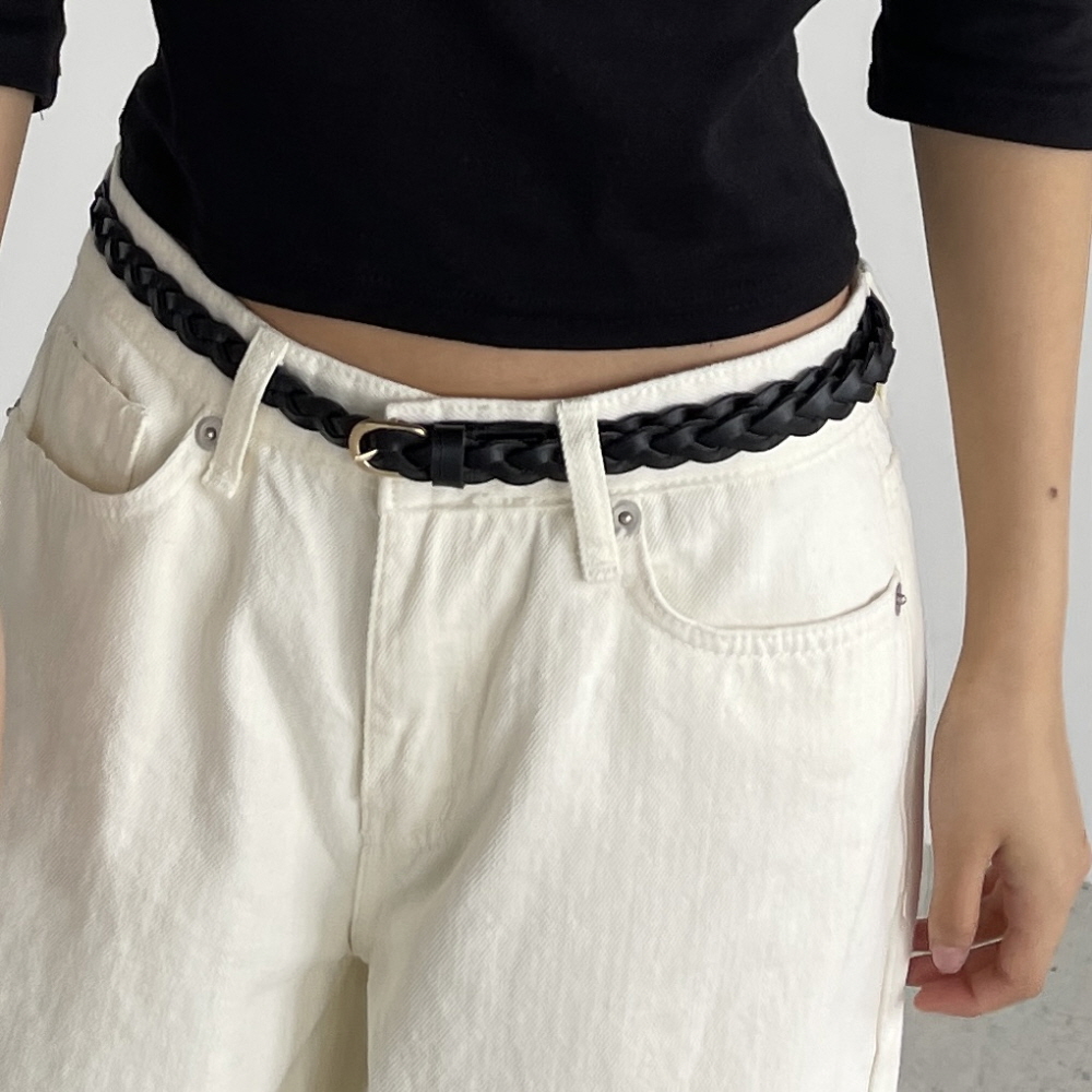 oot 여성와이드팬츠 여자 봄 가을 면바지 크림색 브라운 블랙팬츠 모먼트 벌룬와이드 - 상세 이미지 4