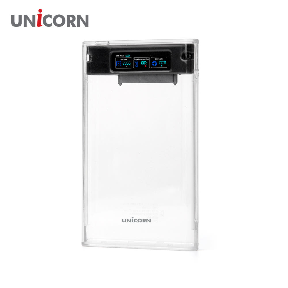 스마트컬러LCD 2.5인치 HDD SSD 투명외장하드케이스 USB3.2Gen1 A+C타입젠더 슬라이딩결합 HSD-L40 상세 이미지 9