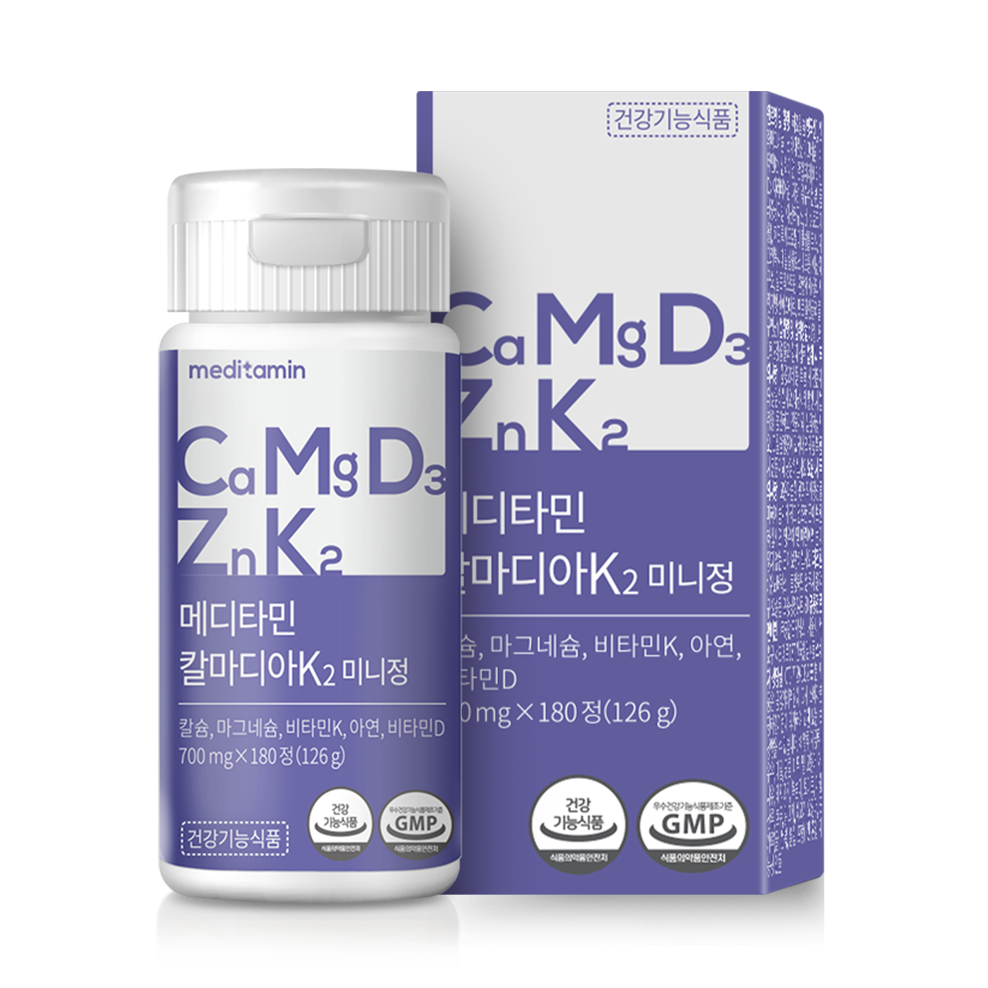메디타민 칼마디아K2 미니정 뼈&치아 형성 신경 면역증진 180정, 2개 이미지 3