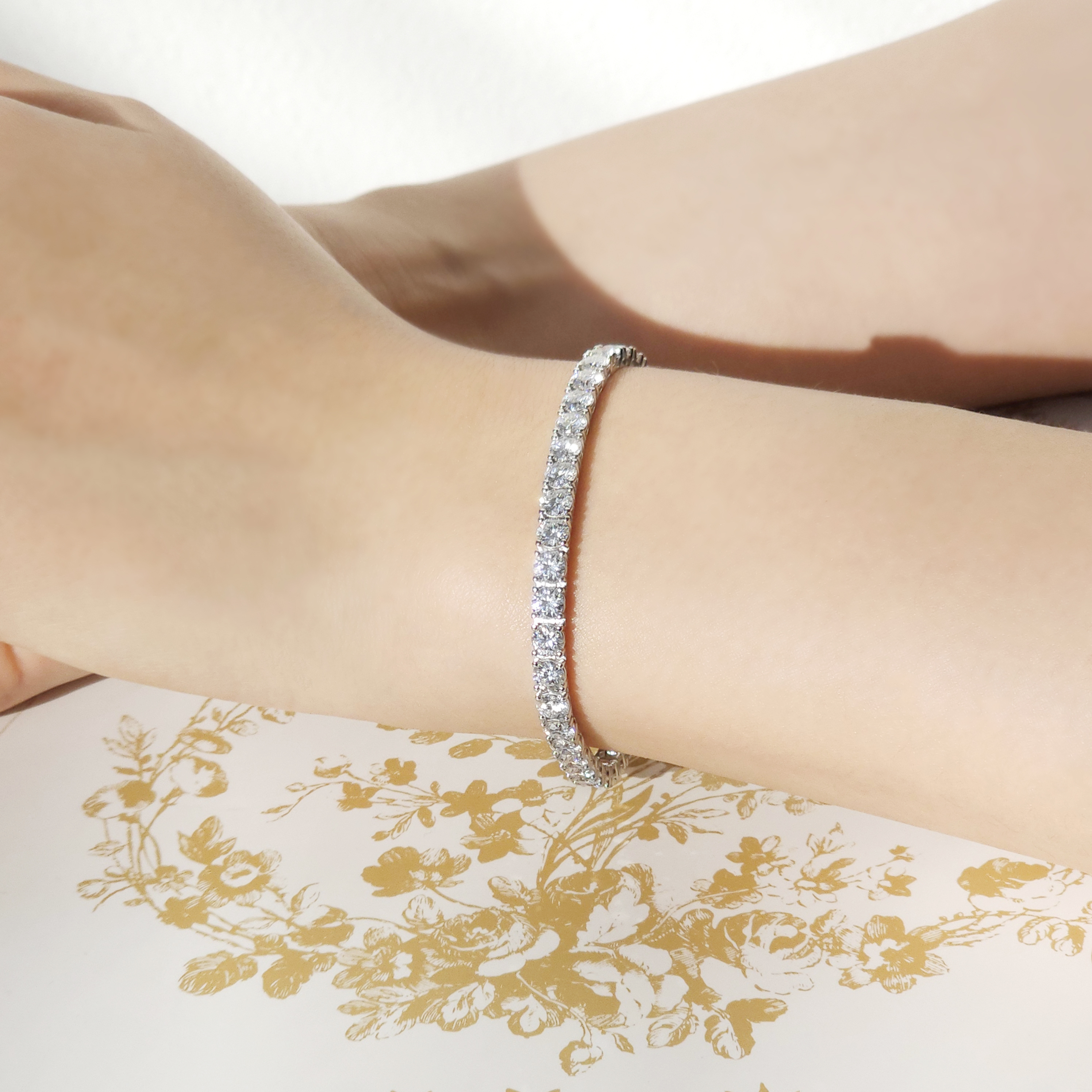 랩다이아 테니스팔찌 3부 고퀄리티 랩다이아몬드 14k 18k - 상세 이미지 3