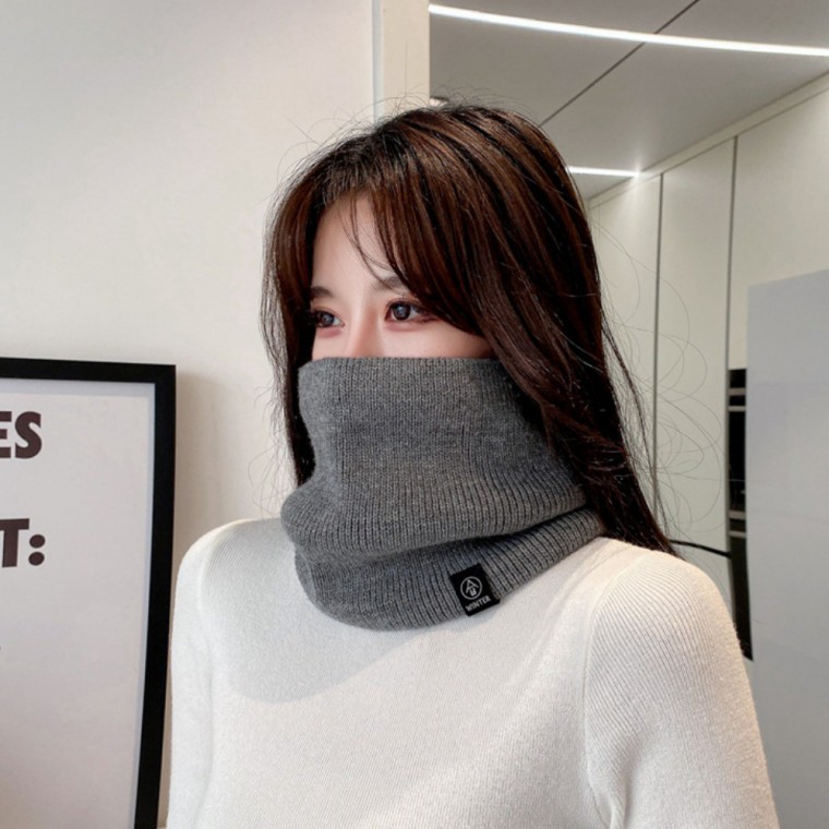 따뜻한 겨울 심플 무지 패션 목도리 여성 예쁜 넥워머 - 상품 이미지
