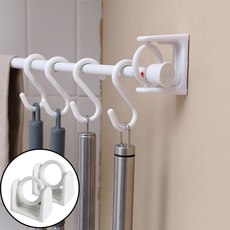 부착식 브라켓 커튼봉 무타공 고정 홀더 간편한 설치