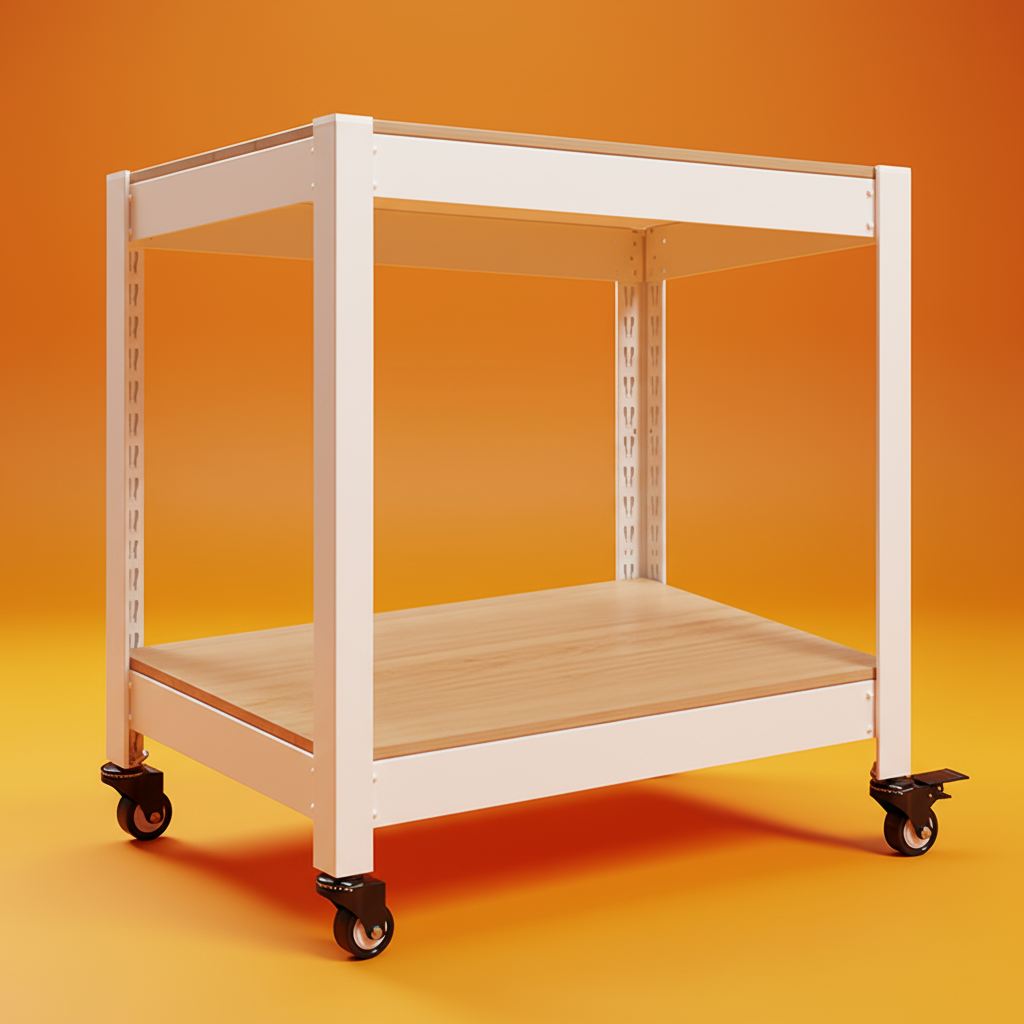 바퀴선반 바퀴달린 선반 이동식 트롤리 2단 세탁실 수납장 틈새 북카트 300300600