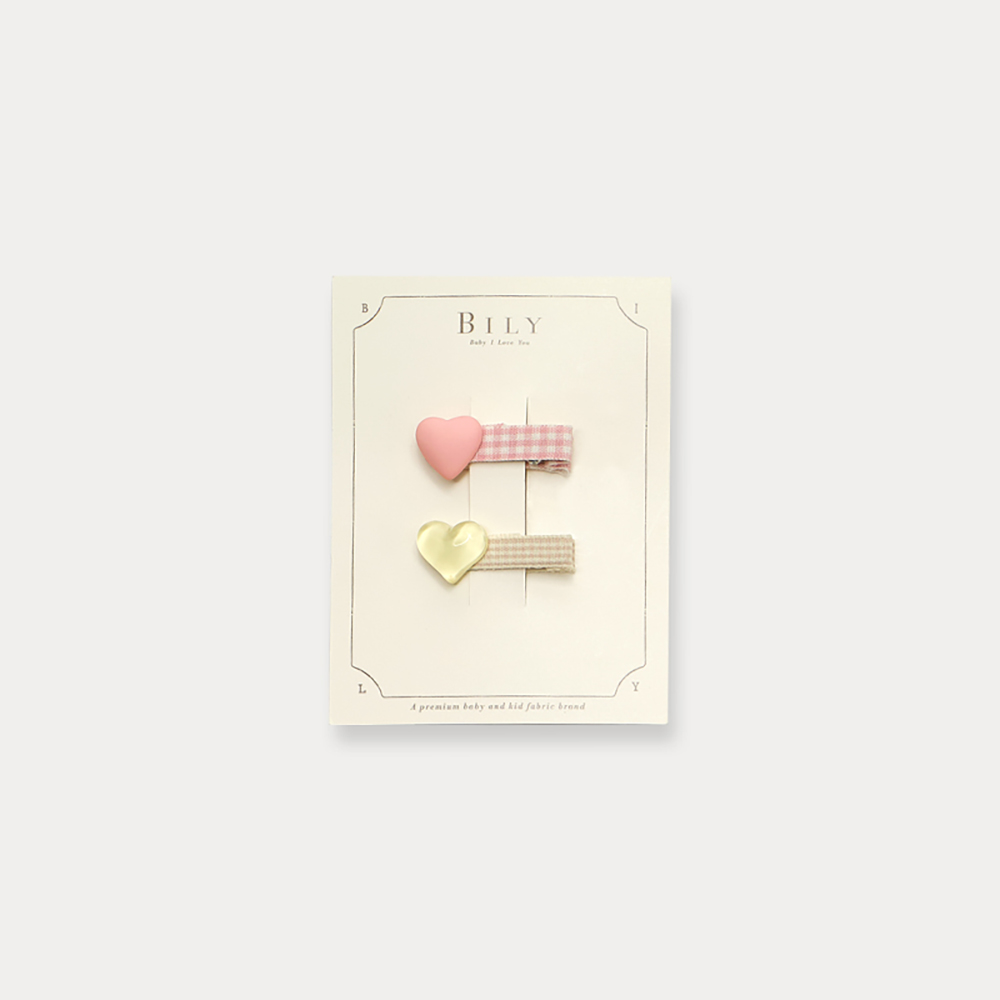 빌리 케이시 헤어핀 SET 옐로우 핑크(Free) - 메인 이미지