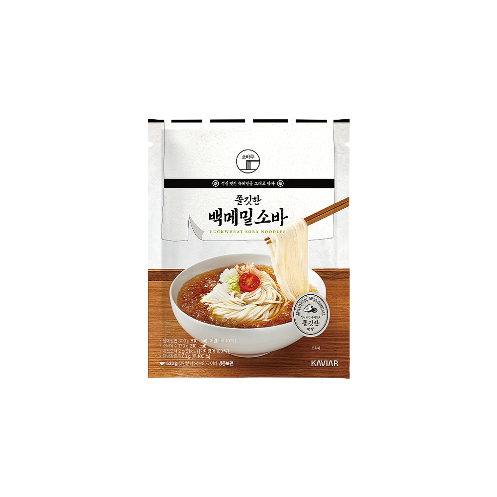 [소바쿠] 쫄깃한 백메밀소바 532g, 1개 - 상세 이미지 3