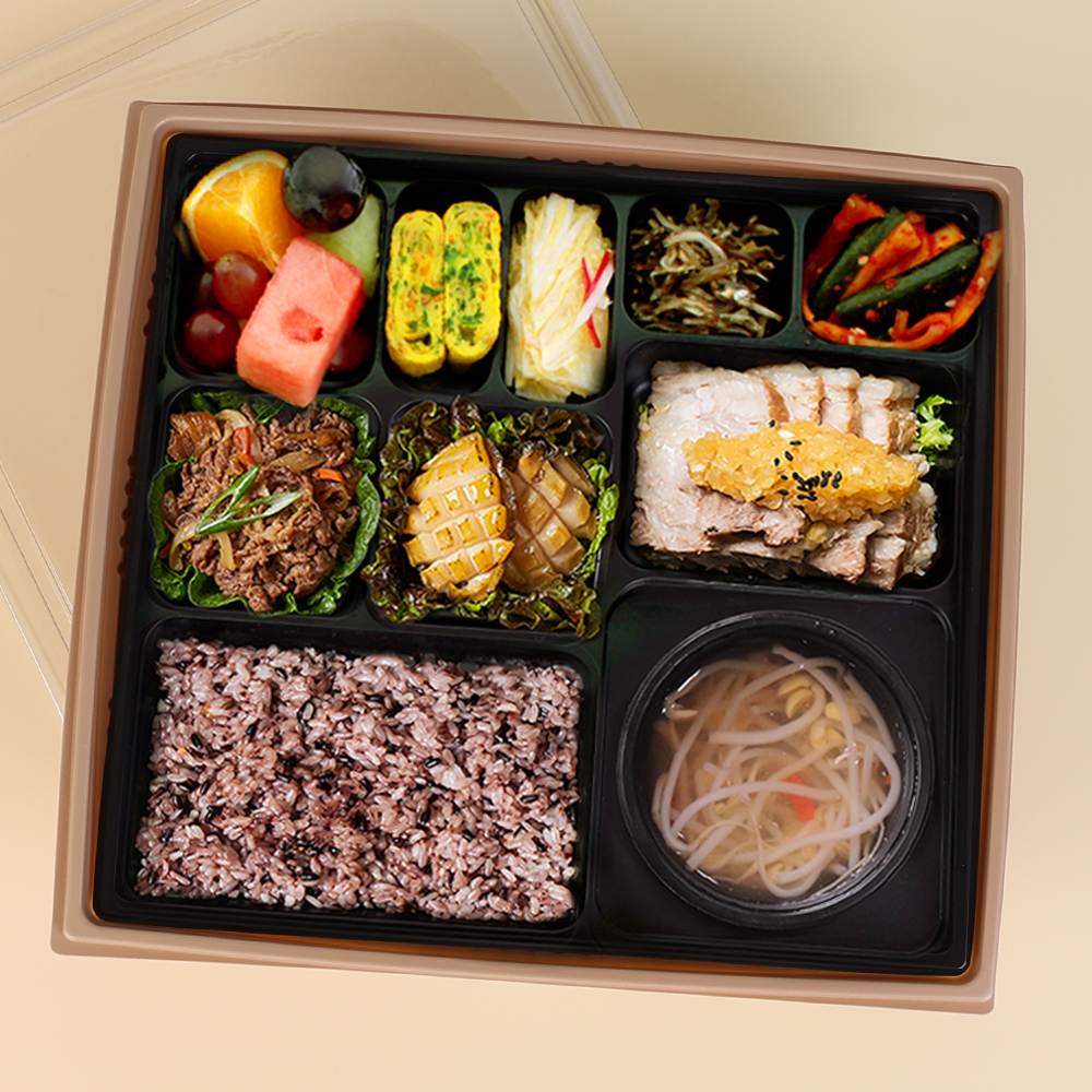 프리미엄 정찬도시락 50세트 정찬외피PP 일회용 고급도시락 배달 포장용기 - 상세 이미지 3
