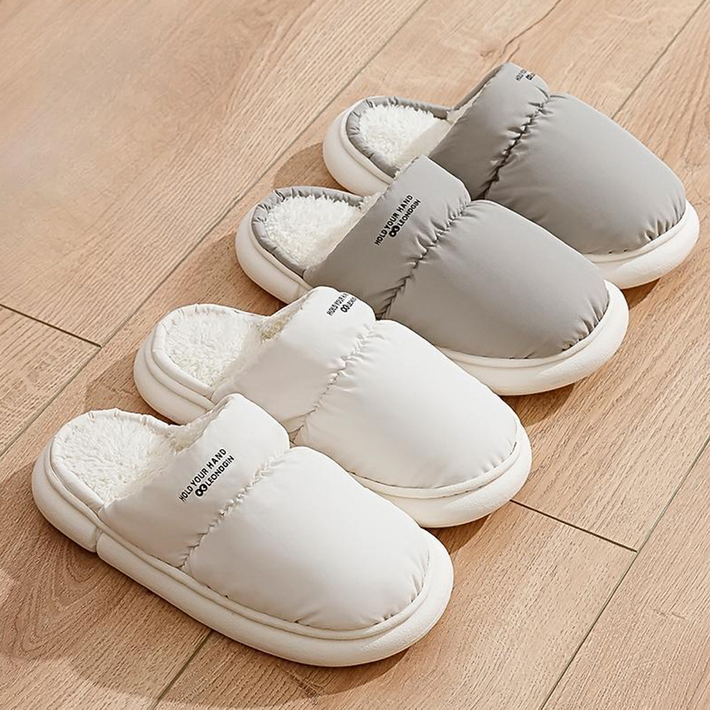 포근 패딩 털실내화 겨울 방한 쿠션 푹신한 거실화 사무실 거실 실내 슬리퍼