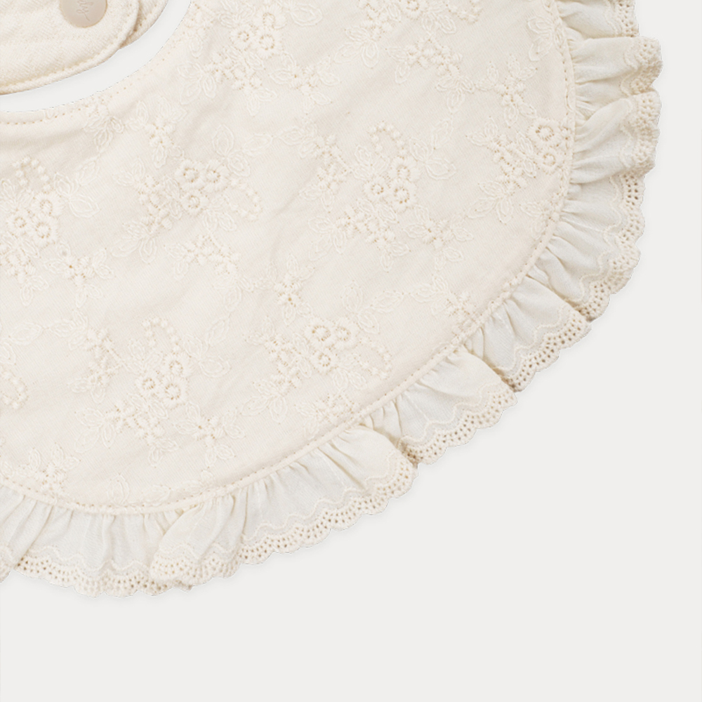 유럽풍 빌리 로벨리아 오가닉 프릴 아기 턱받이 / 보넷 신생아 빕 아기 모자 침받이 이유식받침