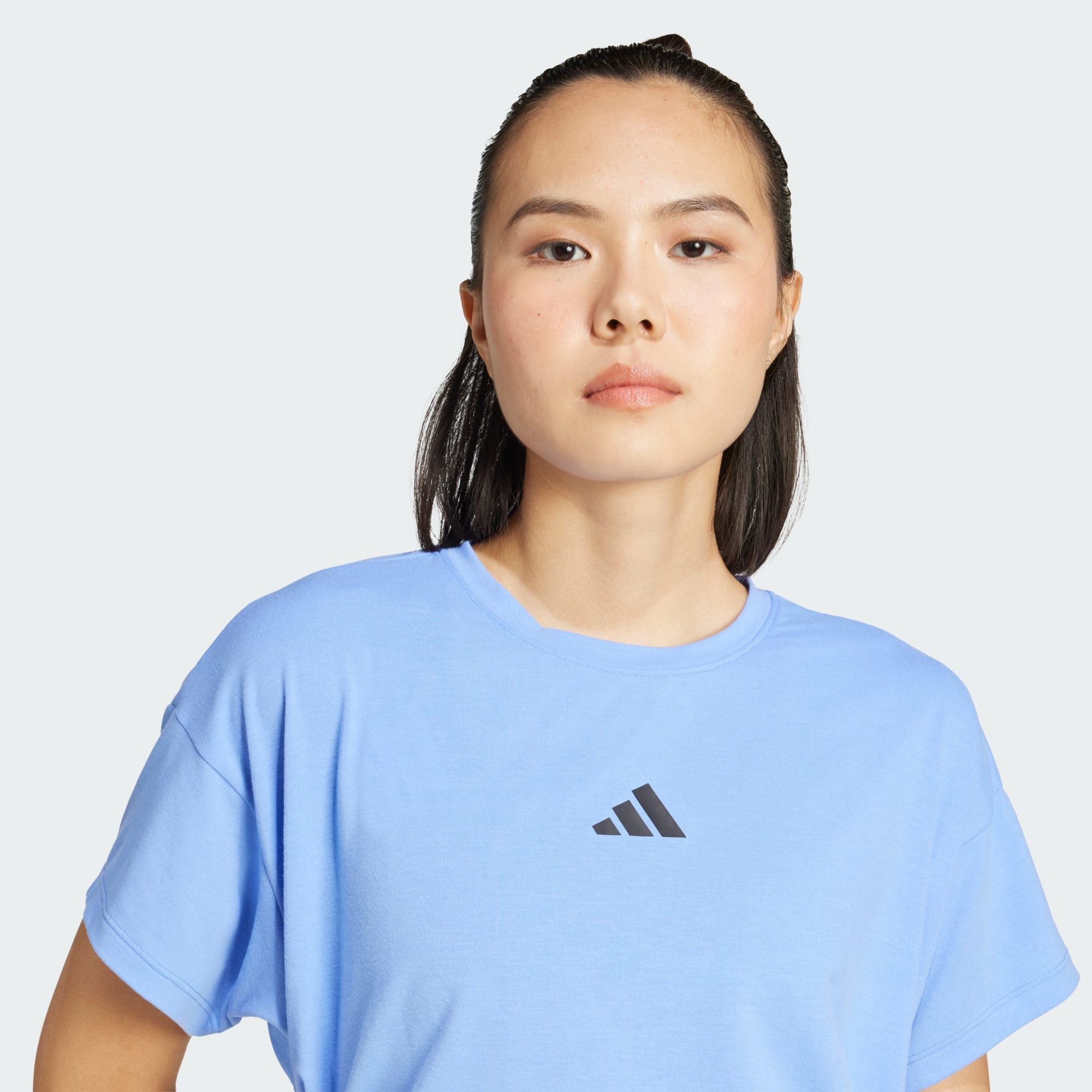Adidas A Boxy Training Tee Blue Fusion, S - 상세 이미지 3