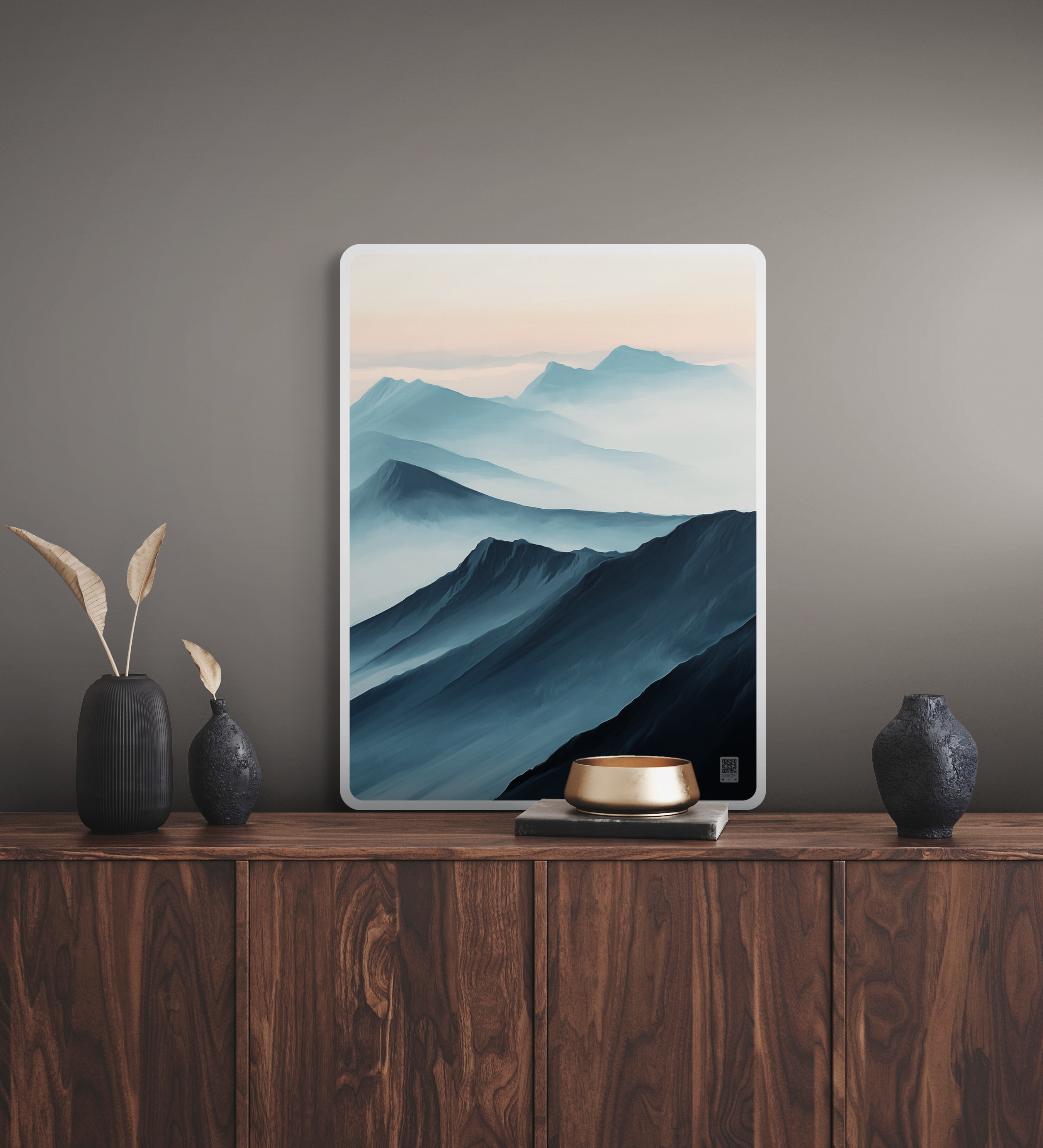 접이식테이블 풍경화 포스터 그림 거실 좌식 원룸 디자인 공부 밥상 산1 대(48x72)