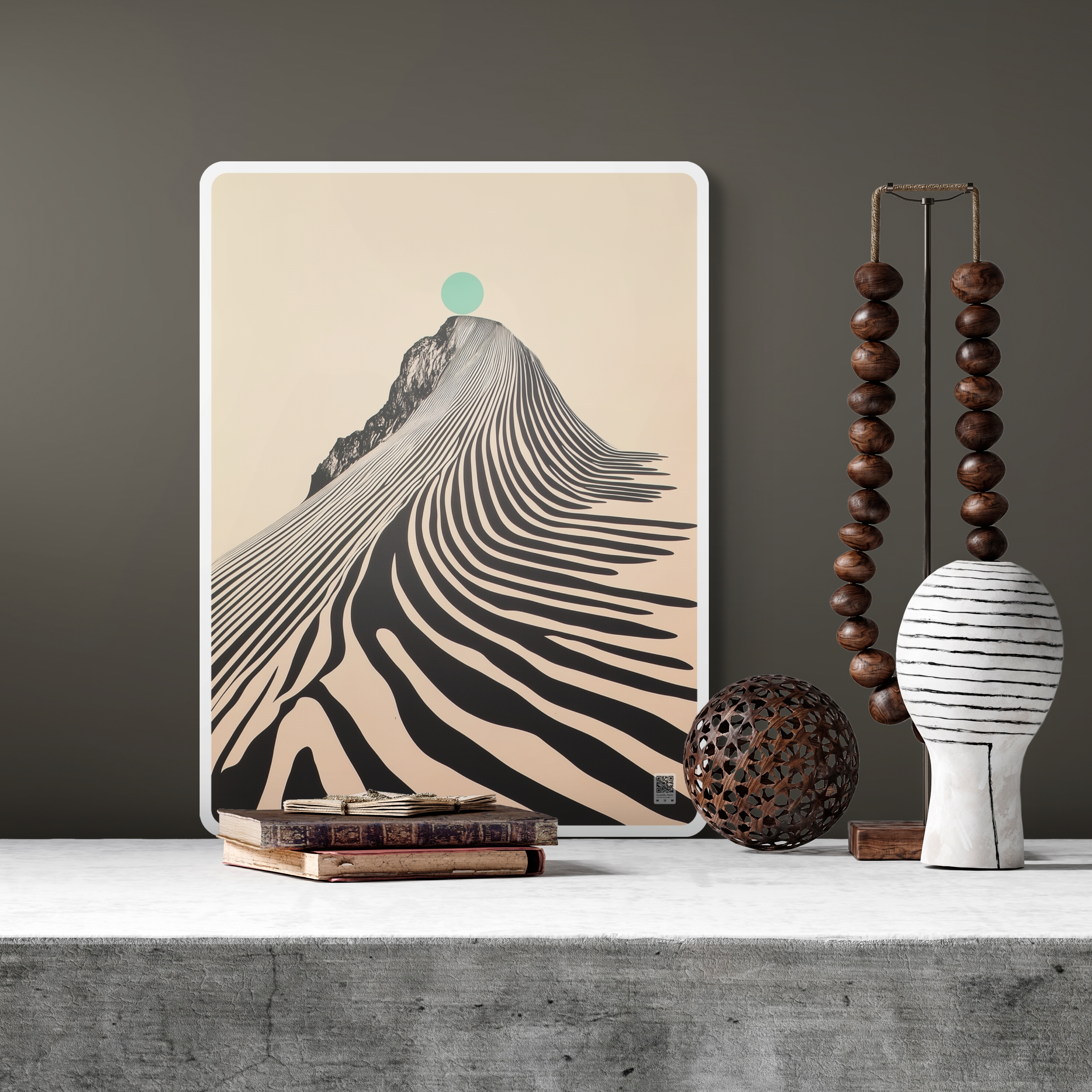 접이식테이블 풍경화 포스터 그림 거실 좌식 원룸 디자인 공부 밥상 산1 대(48x72)